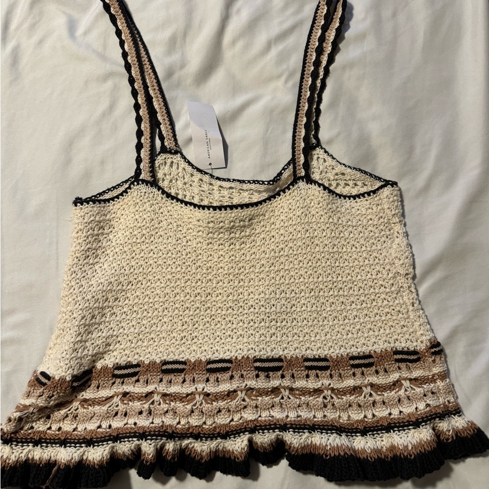 American eagle knitted crotchet top